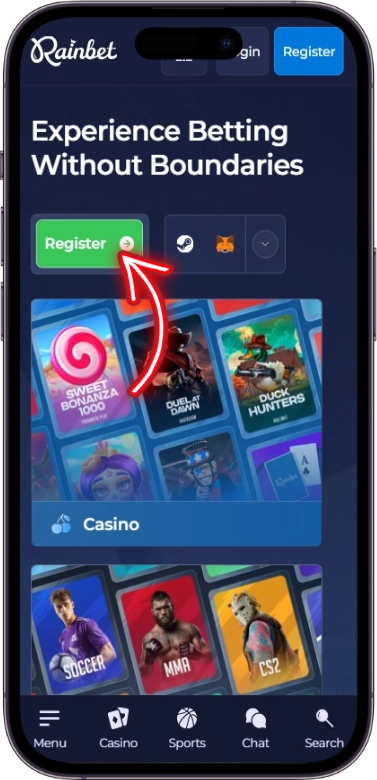 Register button
